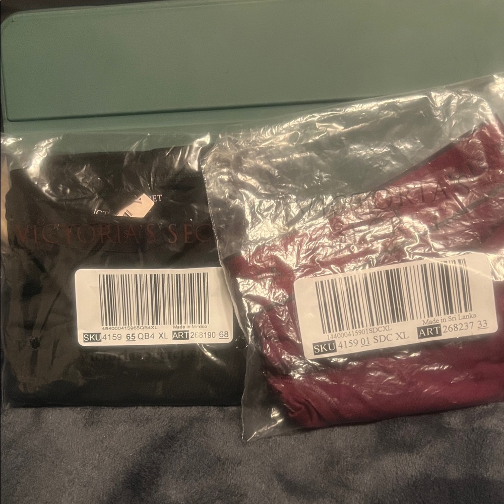 Victoria's Secret Black & Burgundy Panties
